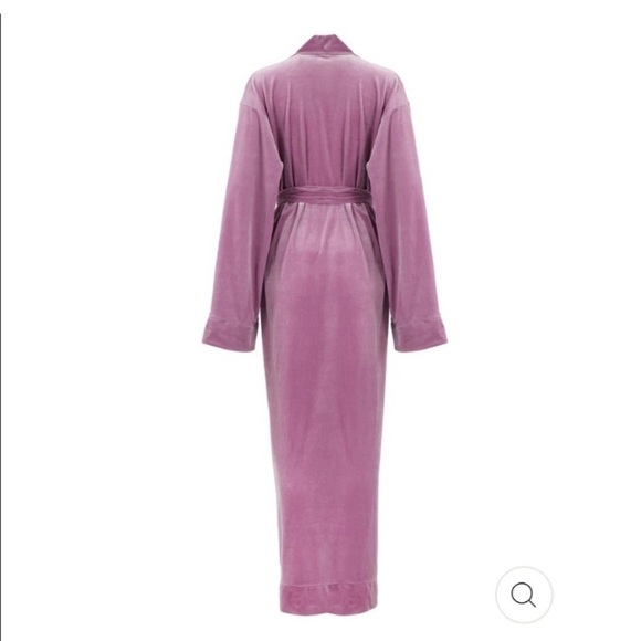 Laina Rauma Classic Pink Full-Length Robe with Belt - Picture 4 of 9